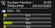 System Monitor Big Dark (gadget) V 2.2