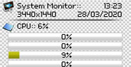 System Monitor Big White (gadget) V 2.2